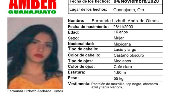 Activan Alerta Amber por desaparición de Lizbeth en la Capital