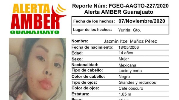 Activan alerta Amber tras desaparición de adolescente yurirense