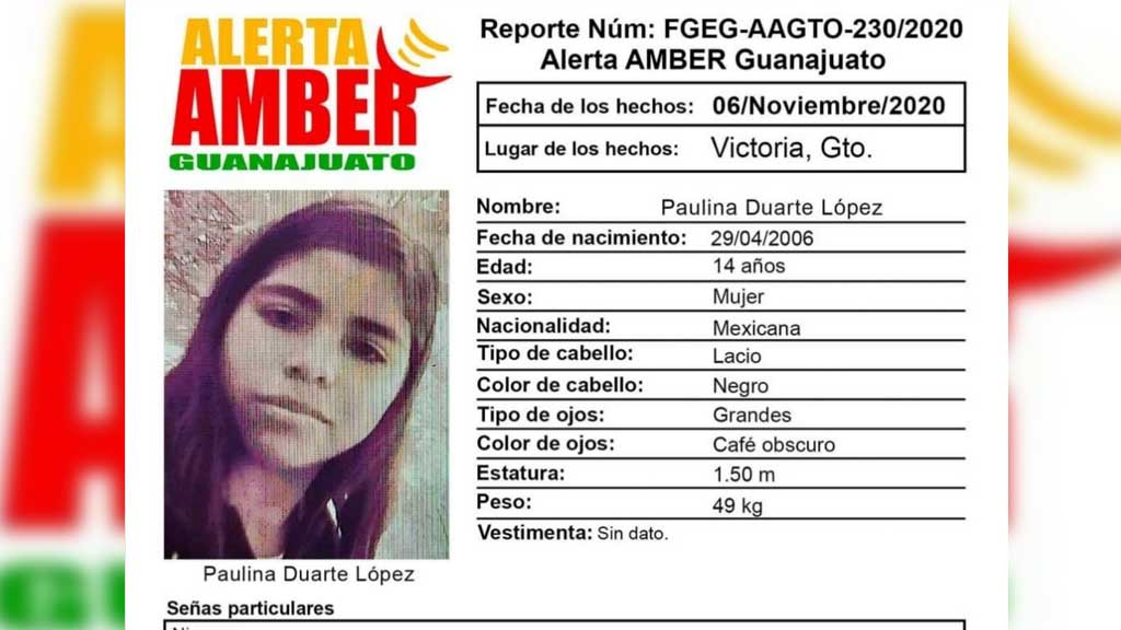 ¡Activan Alerta Amber en Victoria! Desaparece adolescente de 14 años