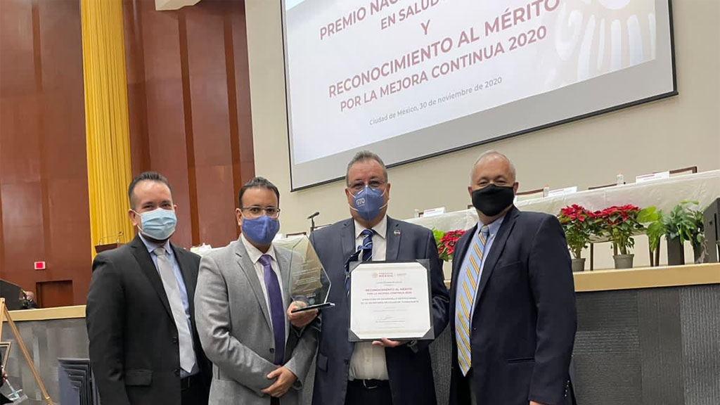 Recibe SSG Premio Nacional de Calidad en Salud 2020