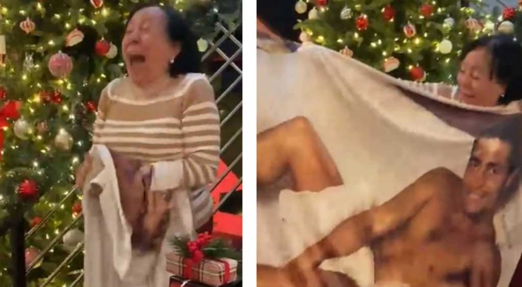 Abuelita recibe un cobertor sexy de Chayanne y su reacción se vuelve viral