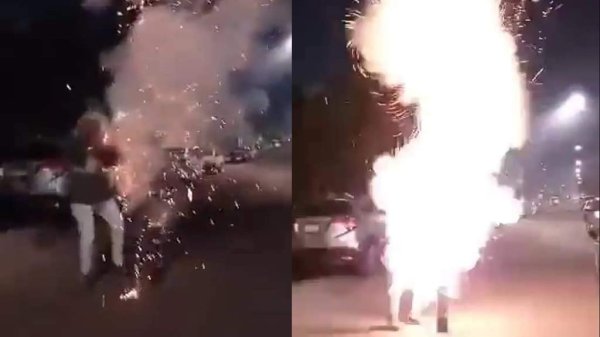 Intenta prender una ‘bazuca’ y le explota en la cara