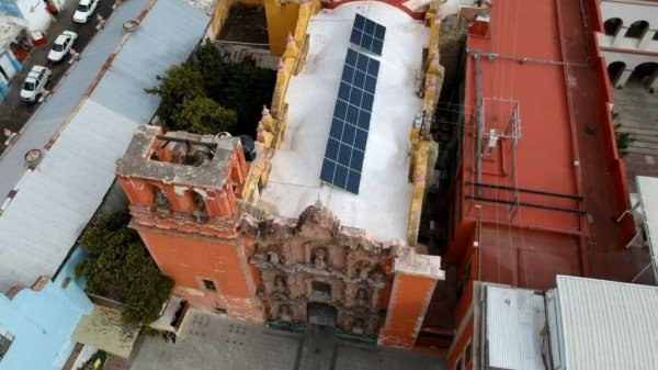 Retiran los paneles solares del templo de Belén