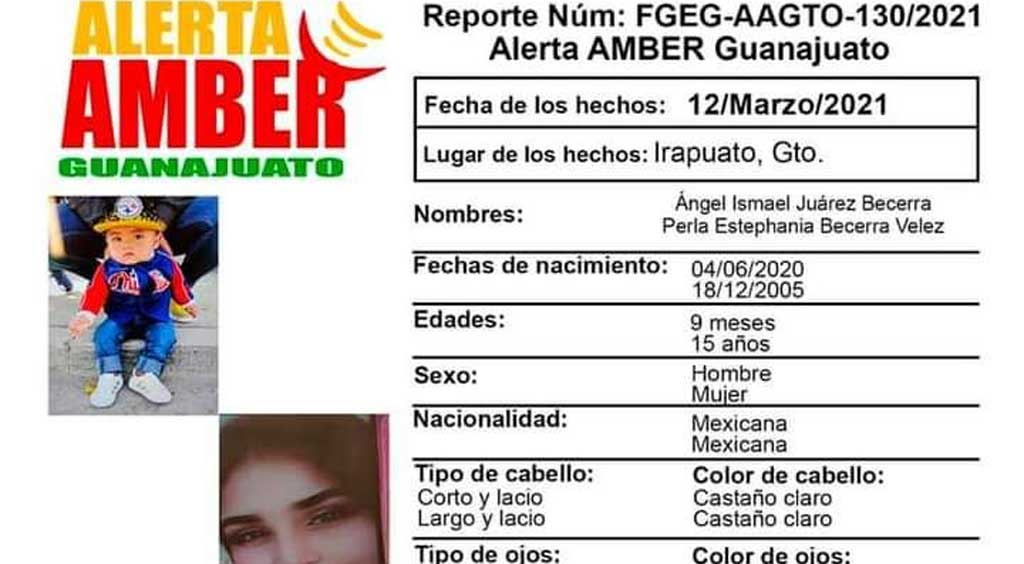 DESAPARECEN un bebé y una jovencita de 15 años en Irapuato