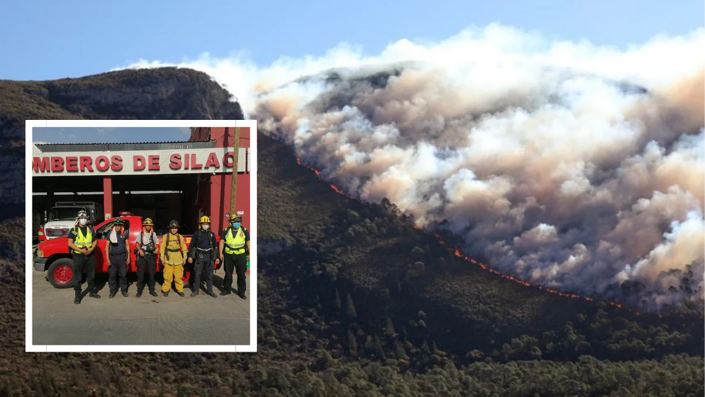 Bomberos de Silao apoyan en incendio forestal de Coahuila