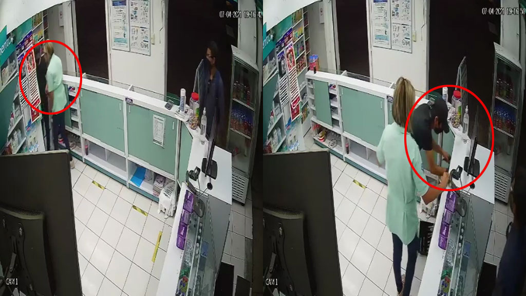 Captan en video el robo a una farmacia en colonia Latino de Celaya