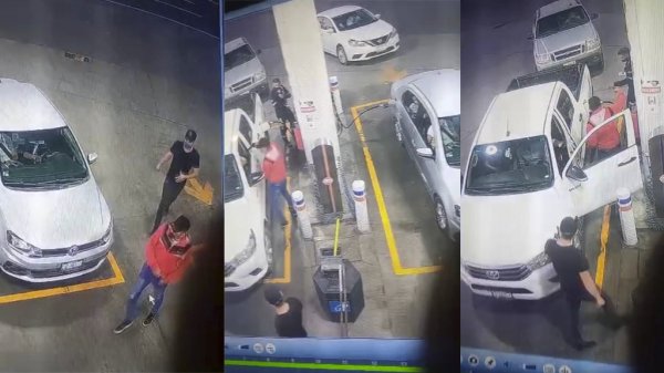 VIDEO. A punta de pistola, le quitan camioneta a viejitos en gasolinera