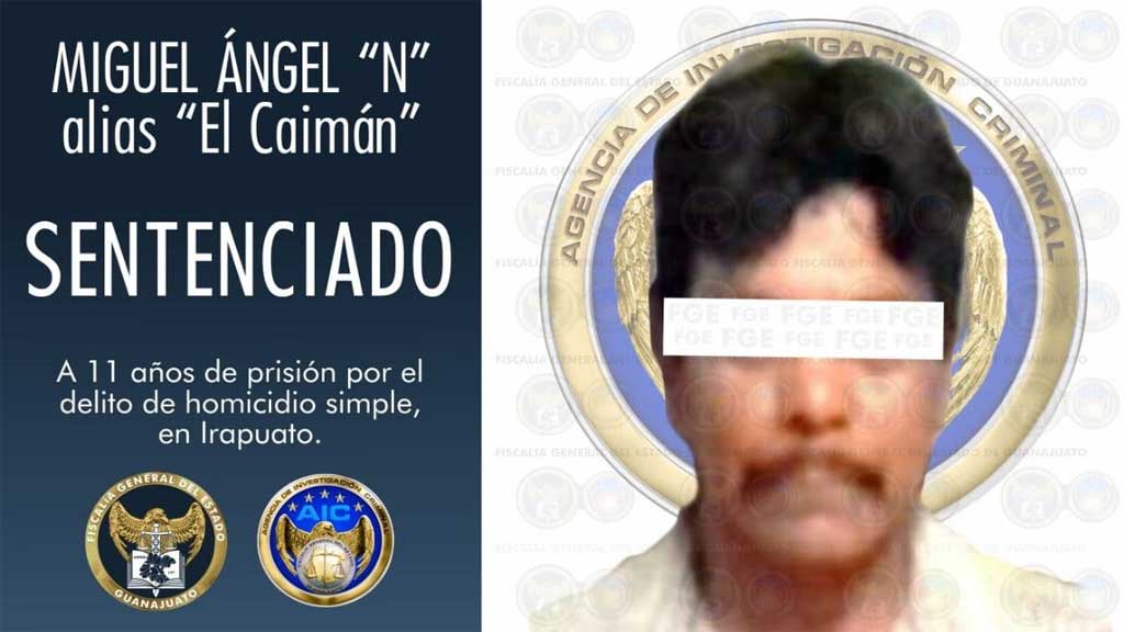 Dan 11 años de prisión al ‘El Caimán’ por asesinan a un hombre en Irapuato