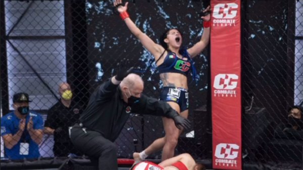 Video: Lucero Acosta rafaguea a golpes a su rival en la MMA hasta el K. O.