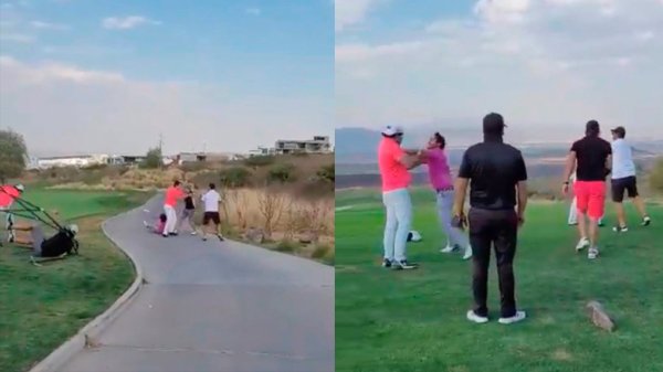 Pelea ‘campal’ de mirreyes: se agarran a golpes en campo de golf