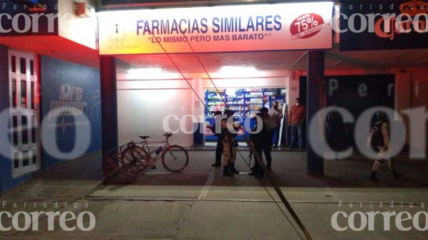 Ladrón balea y roba a adulto mayor cuando este cerraba la farmacia en la que trabaja