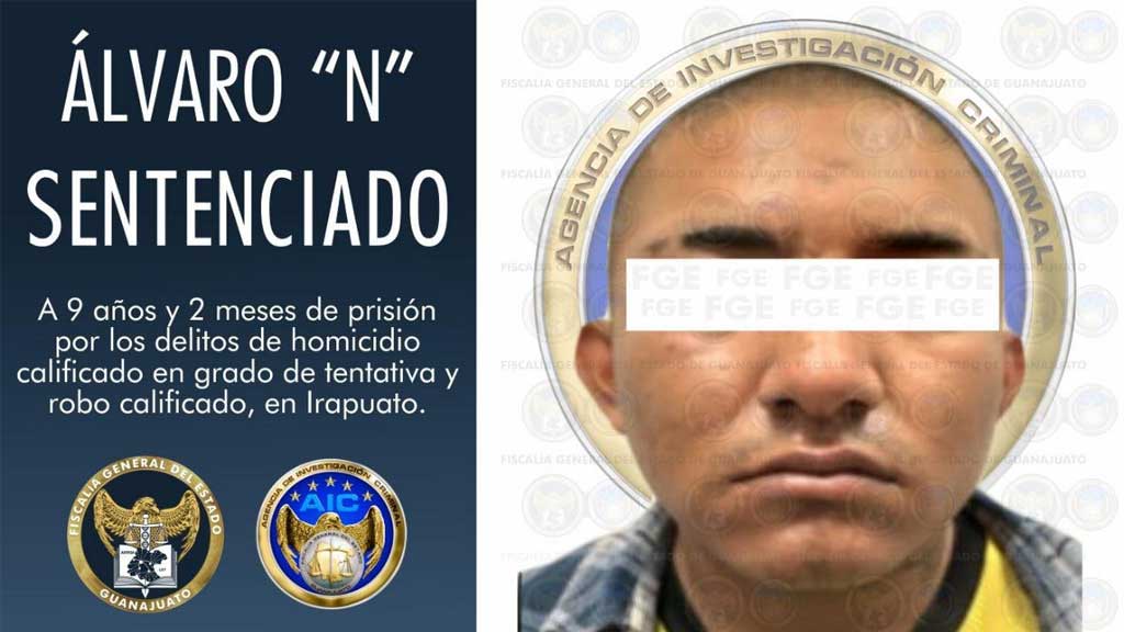 Dan más de 9 años de cárcel a hombre por robo e intento homicidio en Irapuato