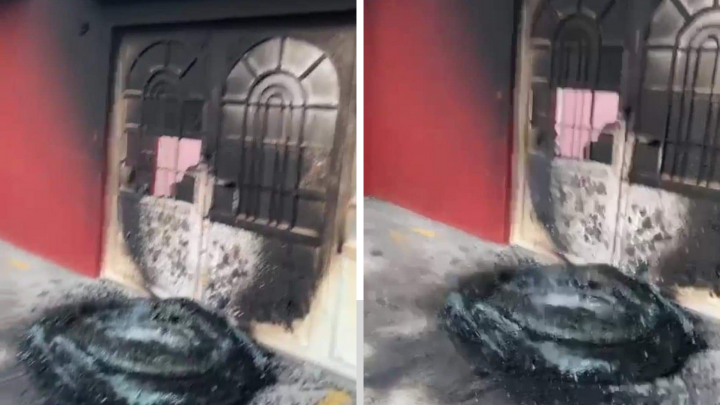 Incendian entrada de la oficina de Morena en Villagrán; denuncian amenazas