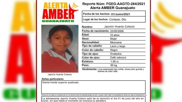 Activan Alerta Amber por la desaparición de una quinceañera en Cortazar