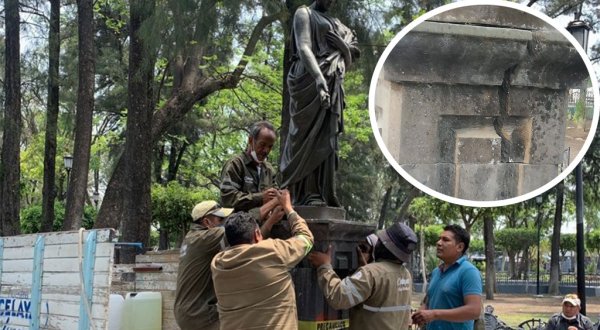 Retiran estatua de la Diosa Ceres ante reciente tentativa de robo