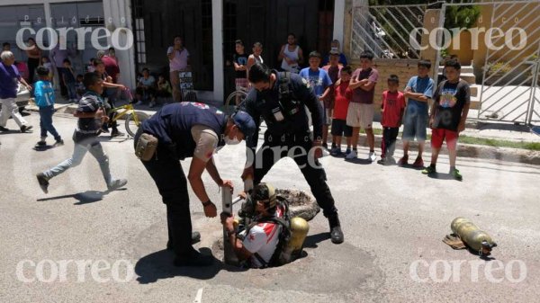 Falso reporte de hombre en el desagüe pone en jaque a elementos de la SSP de León