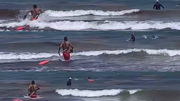 VIDEO. A punto de ahogarse turistas en Cancún: fueron jalados mar adentro por sargazo