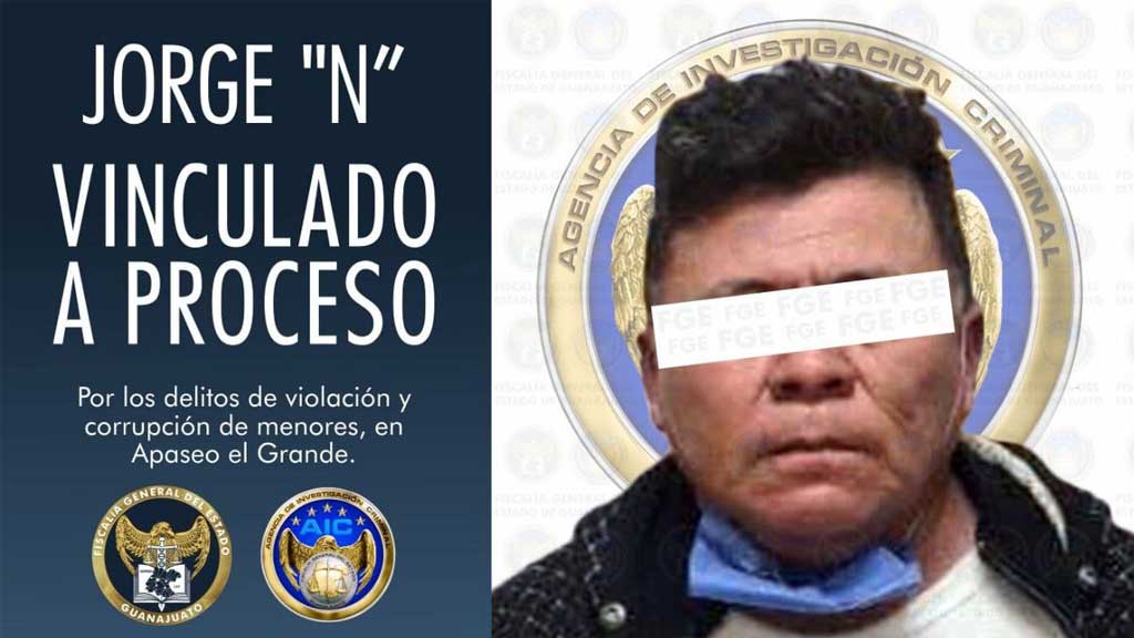 Vinculan a proceso a hombre por violación y corrupción de dos menores de edad