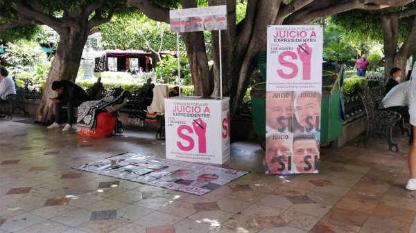 Pese a prohibición, promocionan consulta para enjuiciar a expresidentes en Guanajuato