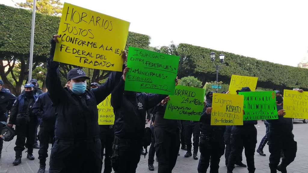 Tras protesta, policías de Celaya consiguen horarios de 24×48; atenderán sus demandas