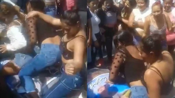 Mujeres ‘perrean’ arriba de un ataúd para despedir a su amigo (VIDEO)