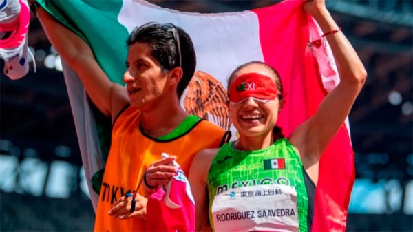 Mónica Rodríguez y su guía Kevin Aguilar ganan medalla 100 para México