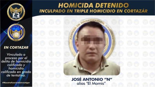 Vinculan a proceso a presunto responsable de triple homicidio en un bar de Cortazar