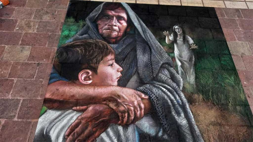 Triunfa acambarense en Sexto Festival Madonnari de Pénjamo