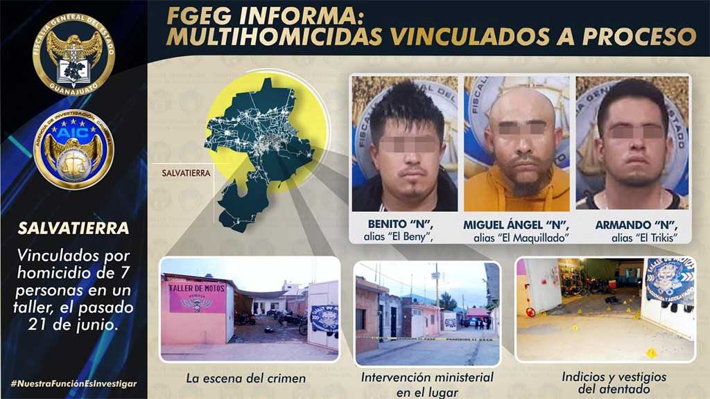 Vinculan a proceso a los presuntos responsables de masacre en Salvatierra