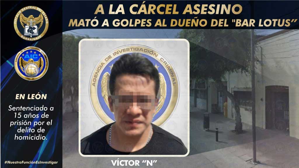 León: a dos años del crimen, dictan 15 años de prisión al asesino del dueño del bar Lotus