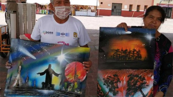 De albañil a artista: Don Pedro hace magia con sus pinturas al aerosol