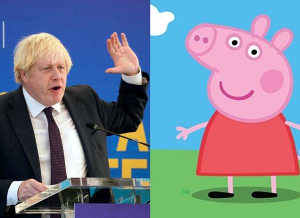 Boris Johnson alaba a “Peppa Pig” durante un discurso y la BBC le tunde