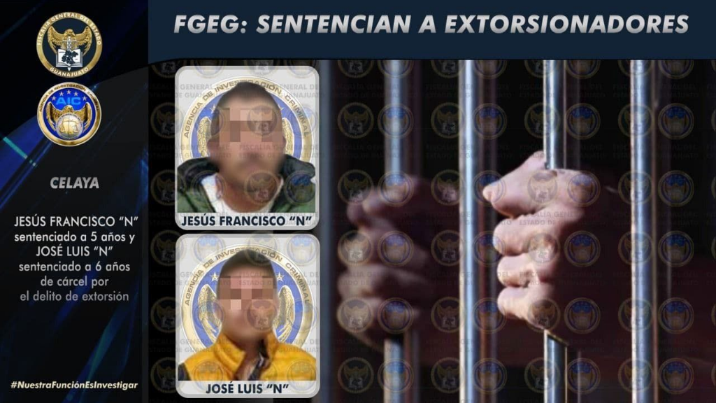 Condenan a extorsionadores que operaban en Celaya