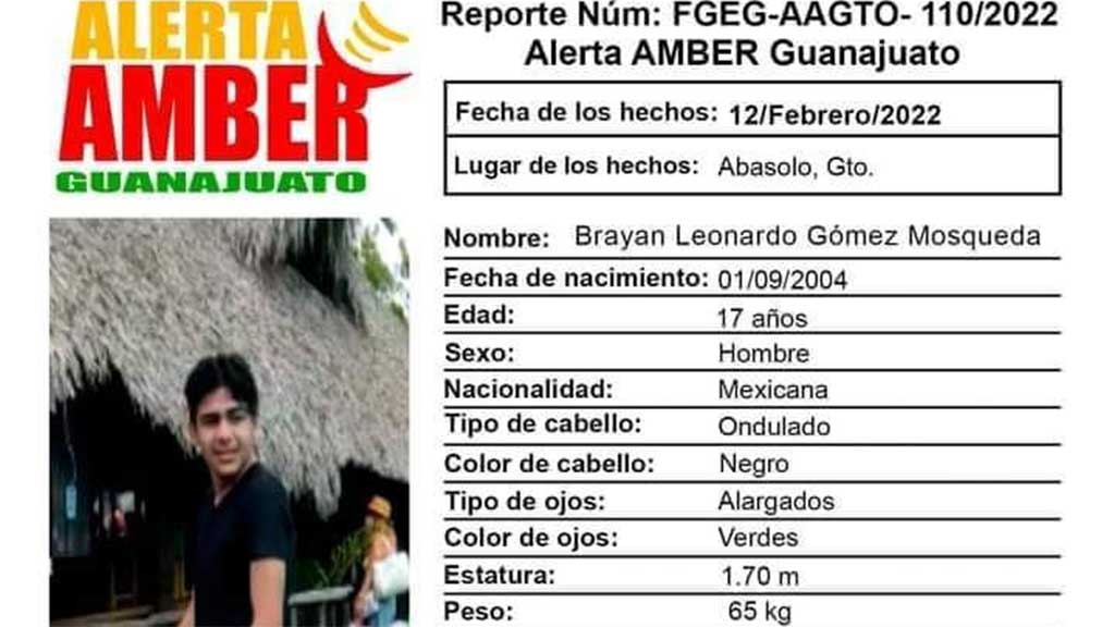 Activan Alerta Amber por Brian, desaparecido hace dos días en Abasolo