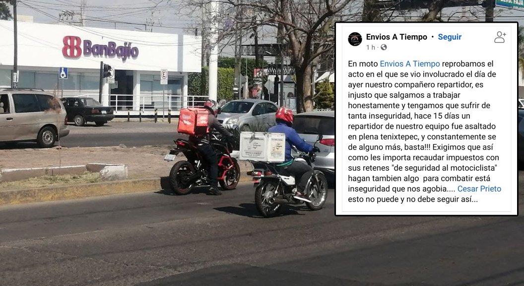 Salamanca: trabajadores de moto envíos exigen seguridad ante ataque a compañero