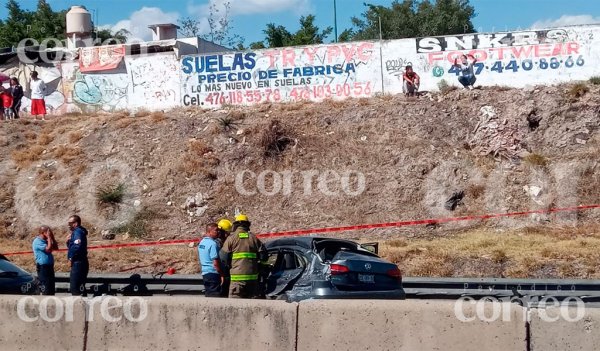 Hombre muere en accidente en la carretera León-Aguascalientes