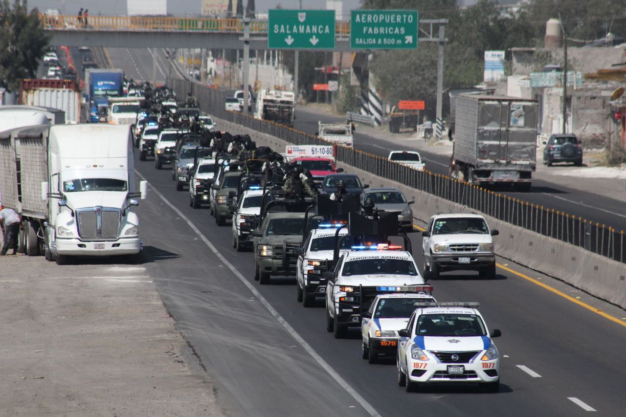 Arriban otros 500 elementos del Ejército y la Guardia Nacional a Celaya