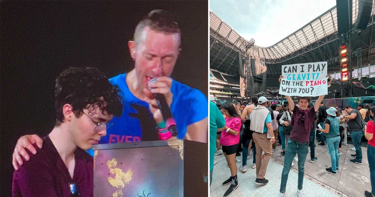 A sus 17 años, Bernardo logra su sueño y toca ‘Gravity’ con Coldplay