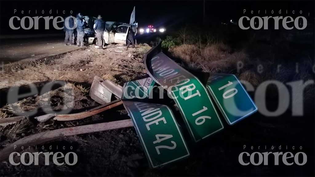 Aparatoso accidente deja un muerto y dos heridos en la comunidad Tenería del Santuario