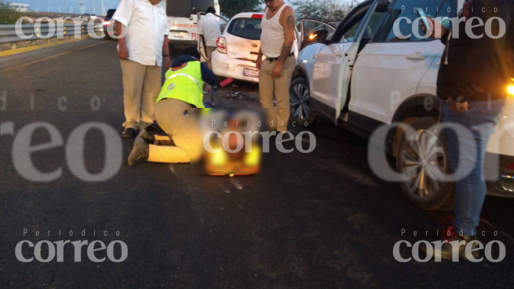 Choque múltiple en la Silao- Puerto Interior deja a hombre herido