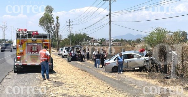 Choque en la carretera de Valle de Santiago a Irapuato deja un herido