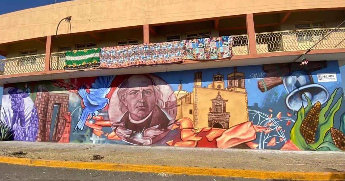 Artistas locales rinden homenaje a Miguel Hidalgo con mural en Pénjamo