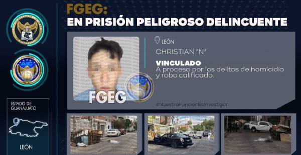 Vinculan a proceso a Christian por robo y homicidio en León