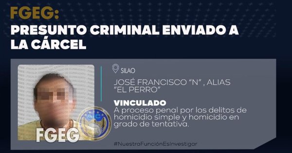 Arrestan a José Francisco por asesinar a balazos a un hombre en Silao