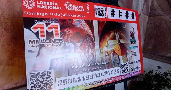 Inmortalizan a Salvador Almaraz y su obra en billetes de Lotería Nacional