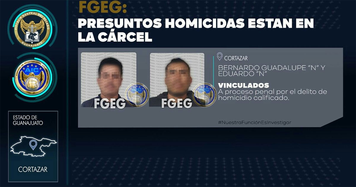 Vinculan a proceso a dos hombres por matar a una persona a golpes en Celaya