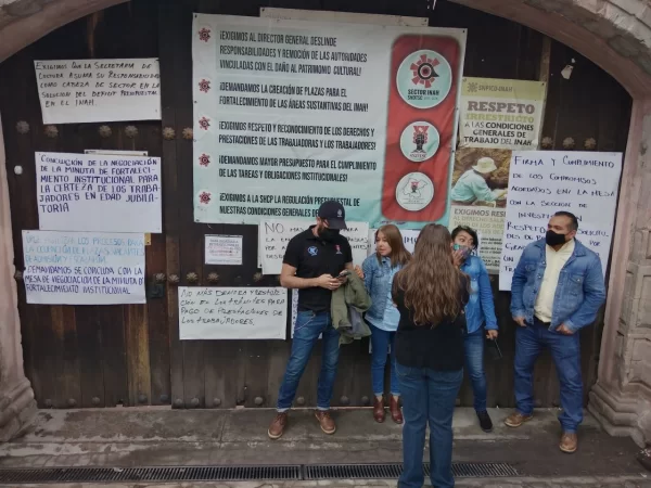 Empleados del INAH en Guanajuato toman instalaciones en la capital a modo de protesta