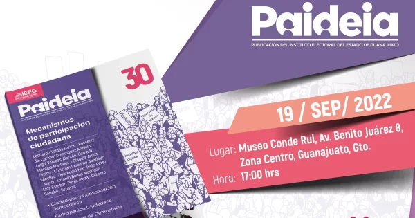 Presentan la edición 30 de la revista Paideia del IEEG, enfocada a la participación ciudadana