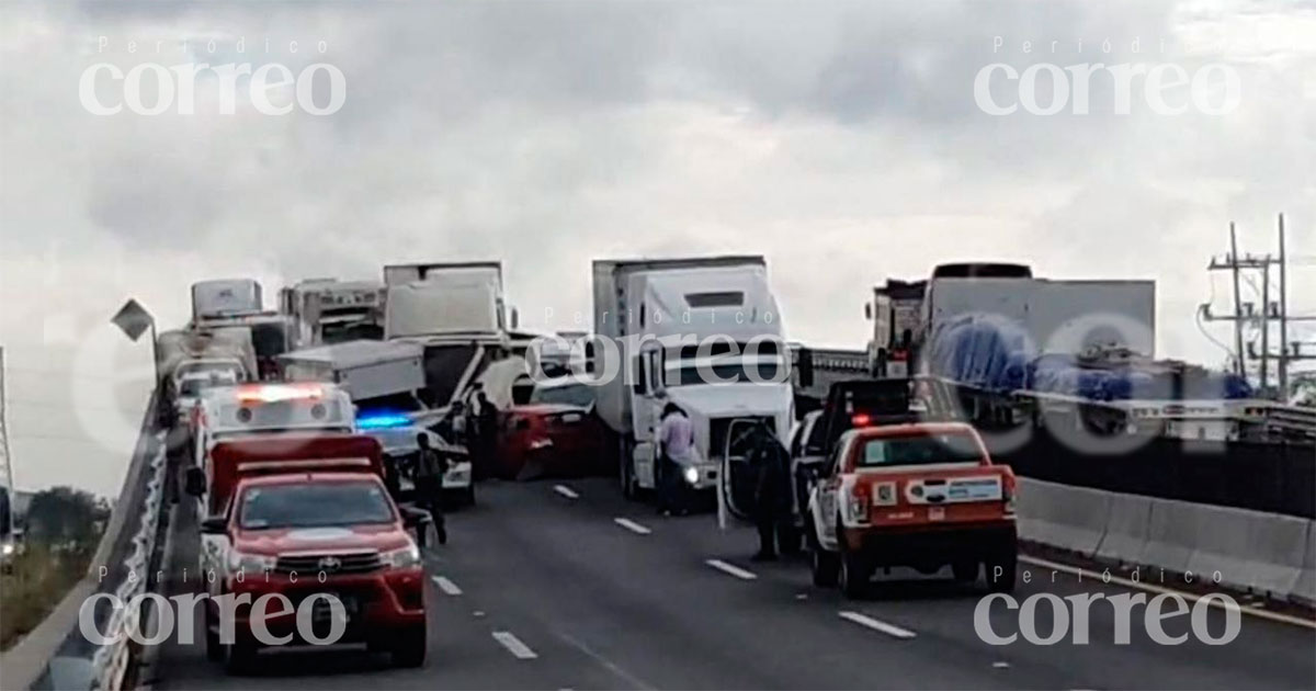 Accidentes en la Celaya-Apaseo el Grande dejan un muerto y bloquean circulación