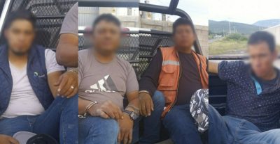 Recupera policía tractocamión robado, dos vehículos y detienen a cuatro hombres